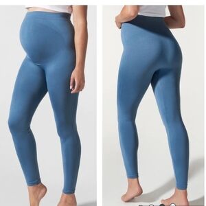 BLANQI Everyday Maternity Belly Support Leggings In Oil Blue Size S